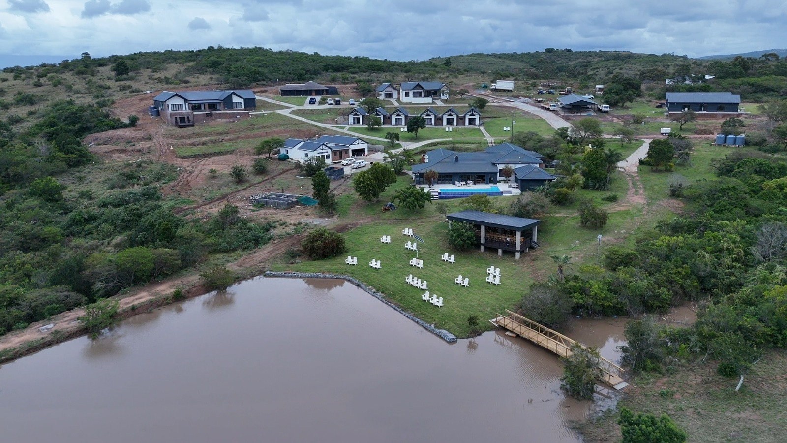 Warm lounge interior at Ndinga Valley Plaas in Cintsa East
